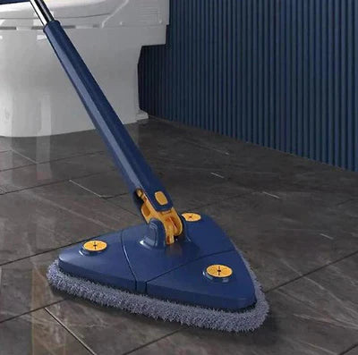 PROMO: 1+1 Mop triunghiular cu rotire 360° cu stoarcere automata și 2 lavete microfibră incluse