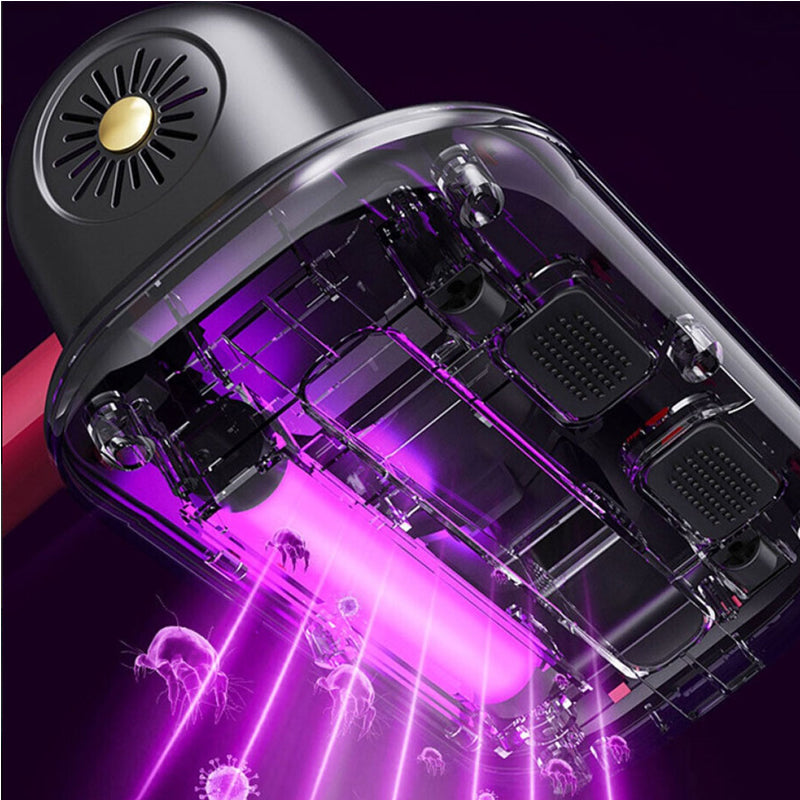 Aspirator Magic Antiacarieni, putere 8000 pa, baterie 3600 mAh si filtru HEPA cu recipient colectare de 500 ml