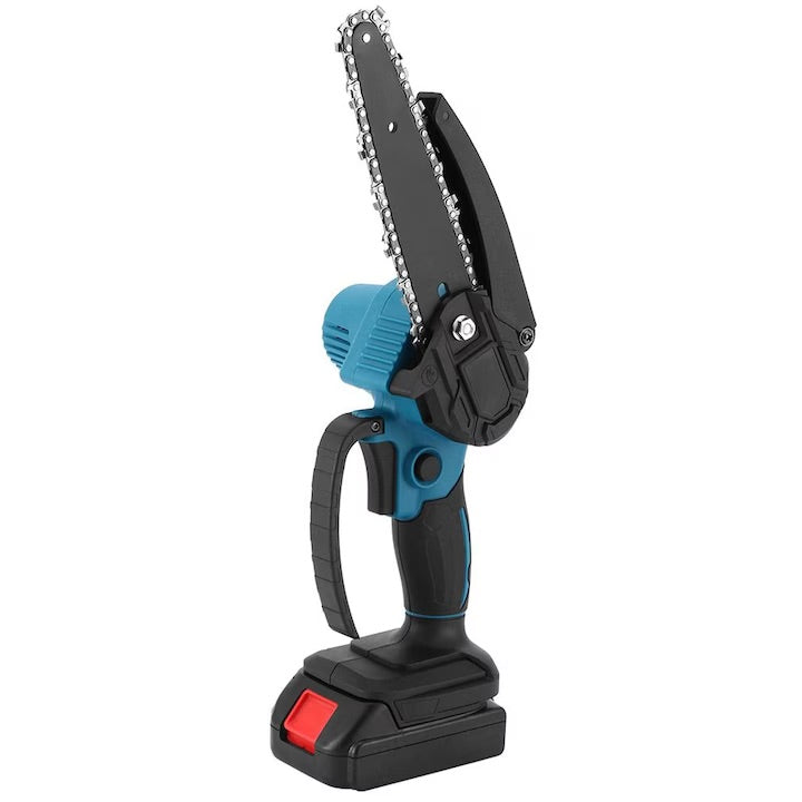 Mini Drujba electrica portabila, 2 acumulatori de 48V, lama de 15.5 CM și lanț