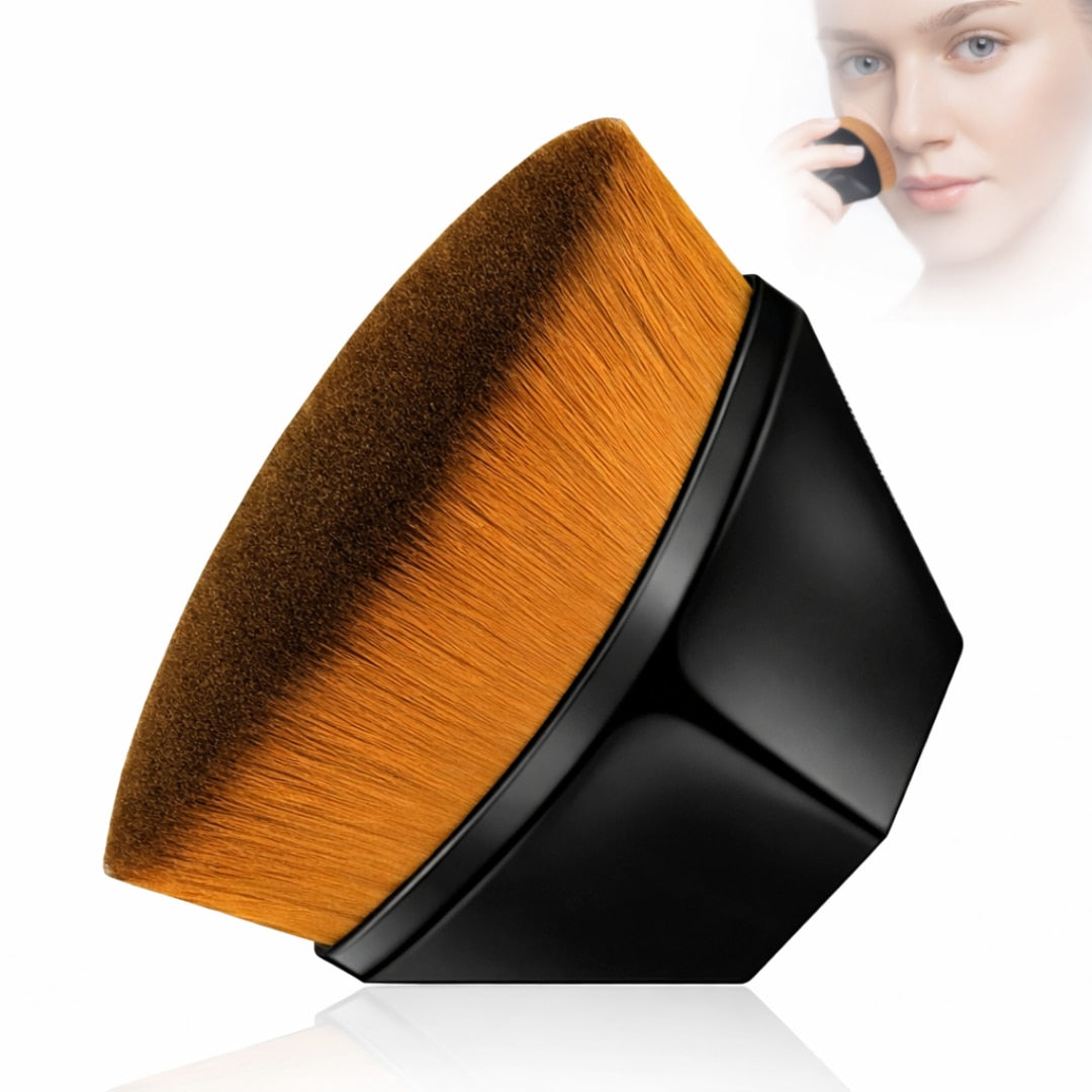 Pensula Machiaj Macvi® pentru Fond de Ten, Ultra Soft, Design Ergonomic, Negru