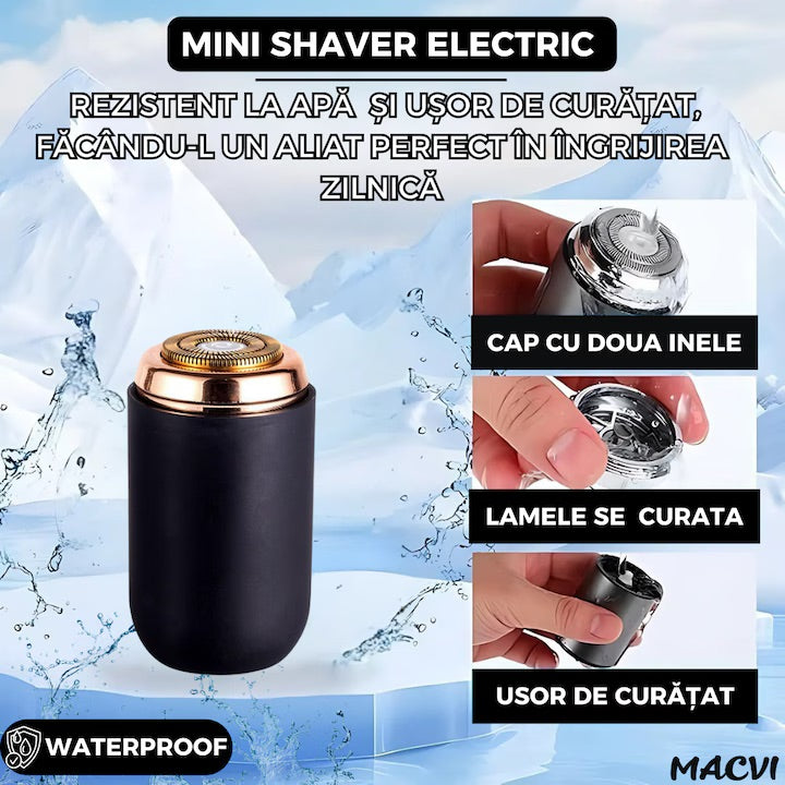 PROMO 1+1 GRATUIT: Mini aparat de ras portabil, Depilare rapida si eficienta, incarcare USB, autonomie 60 minute, Verde