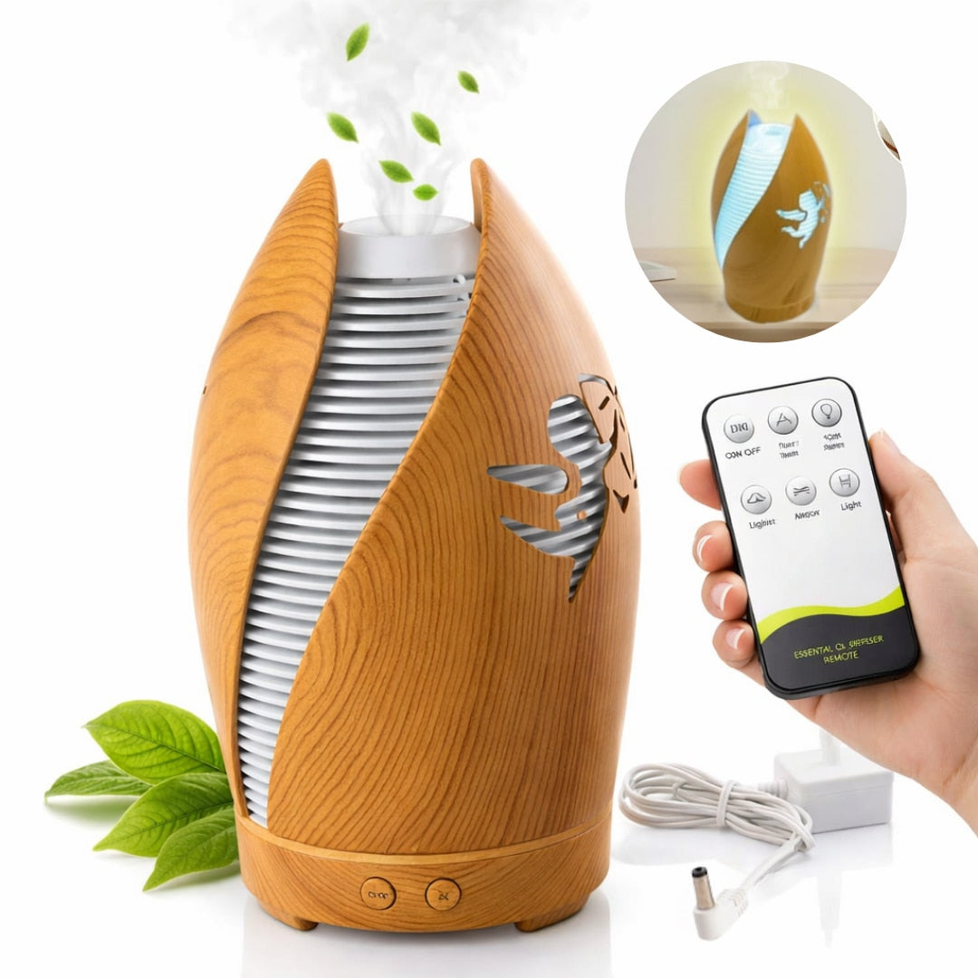 Aromatizator Difuzor Uleiuri Esentiale Cupidon 100 ml Macvi® pentru Aromaterapie,7 culori, 4h autonomie, zgomot