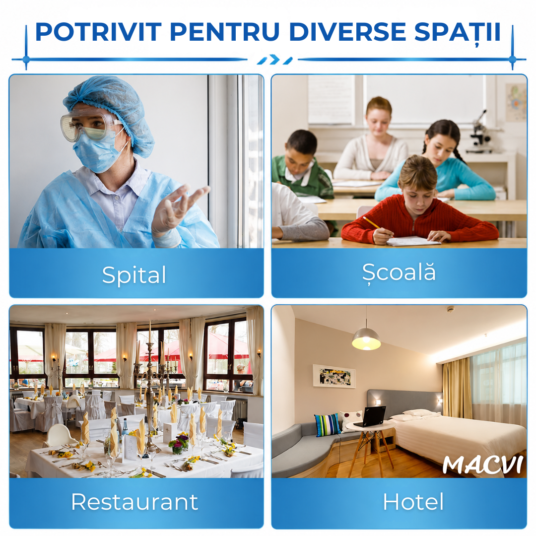 Dispenser Automat pentru Săpun Spumă Macvi®, 310 ml, Senzor Infraroșu, Fără Contact, Alimentare USB + 3 Baterii AAA, Dozator Inteligent pentru Baie și Bucătărie, Alb
