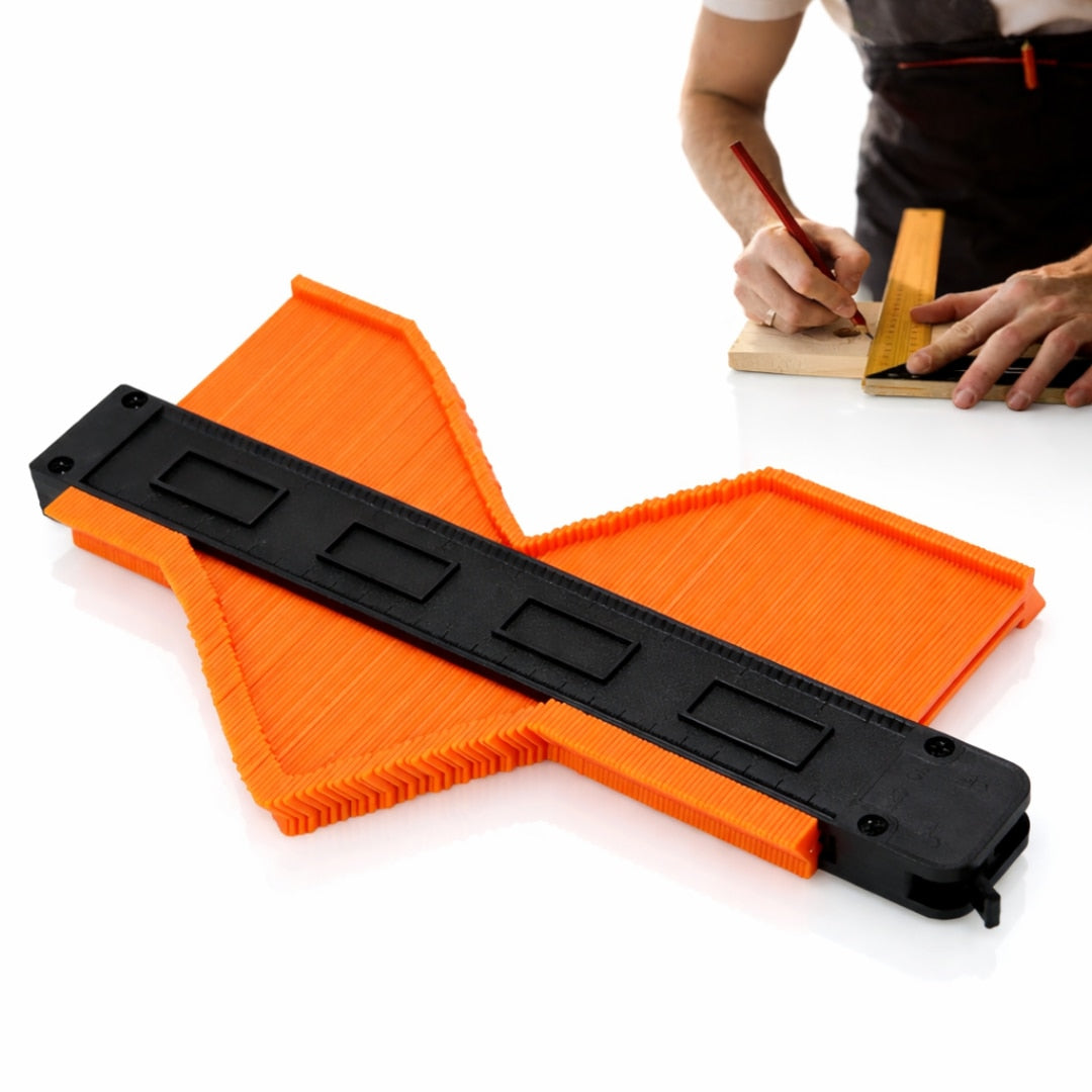 Instrument de Masurare Colturi Macvi®, 12cm, Plastic, Negru/Portocaliu, pentru Renovari si Bricolaj