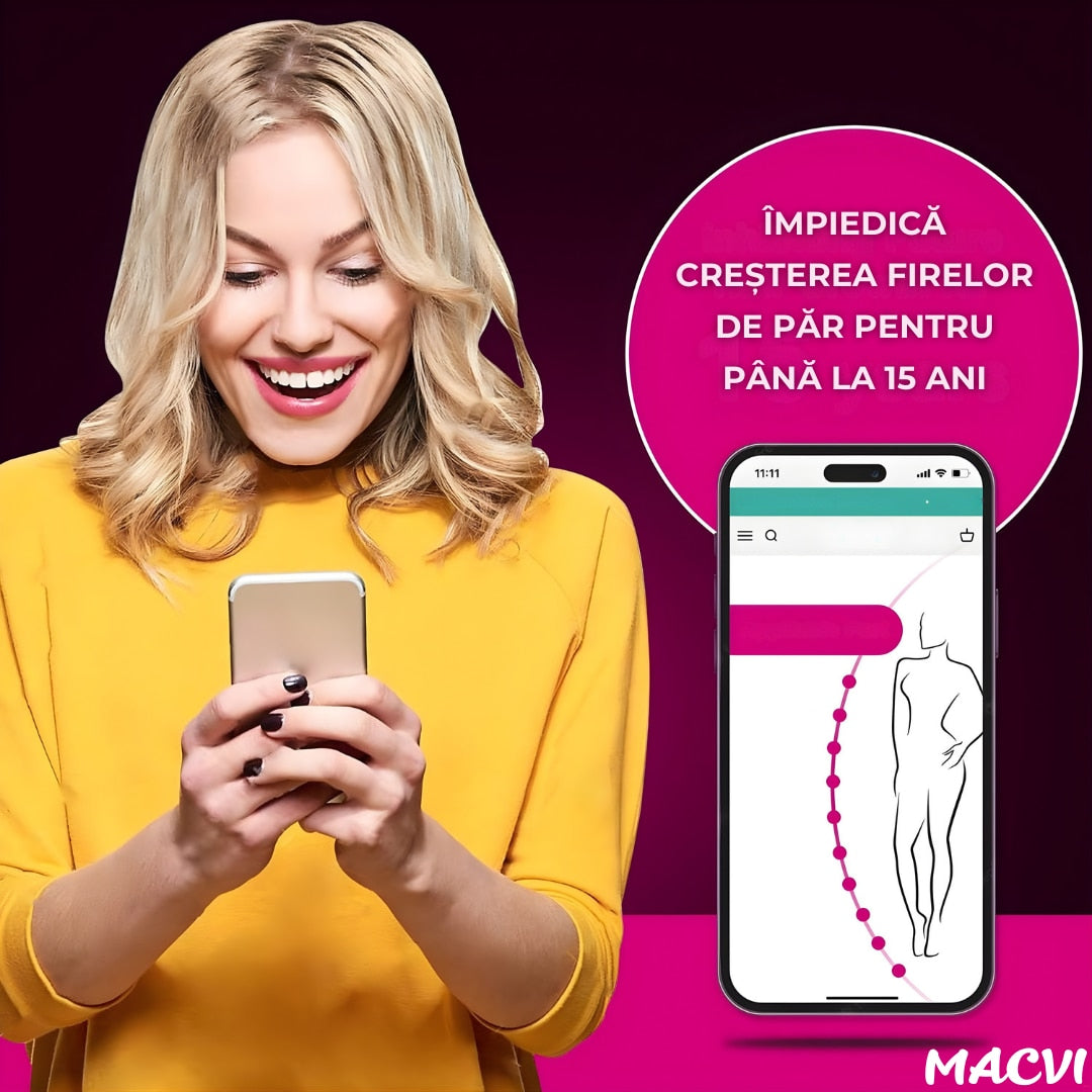 Aparat epilare Macvi® IPL profesional Tehnologie cu lumina pulsata pentru rezultate vizibile si durabile