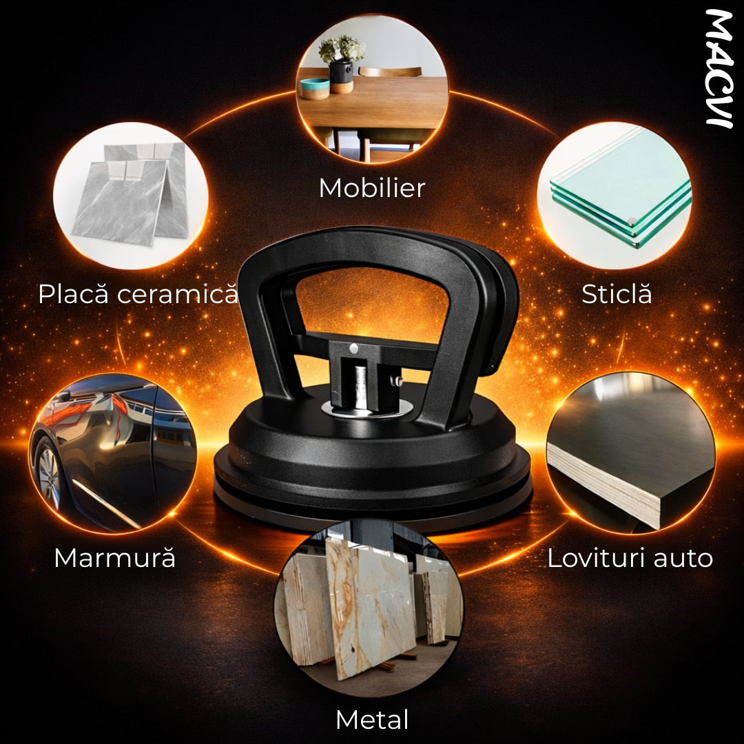 Ventuza puternica Macvi® pentru indepartarea indoiturilor auto, reparare caroserie, diametru intre 5 si 8 cm