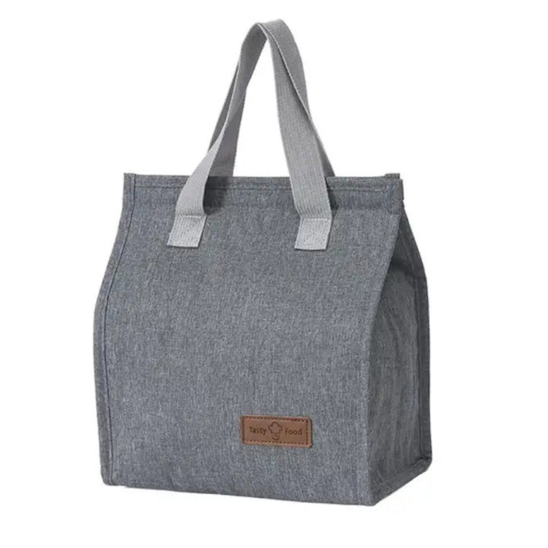 Geanta termoizolanta Macvi® multifunctionala, pentru birou, picnic sau camping, 22.5x13x25.5 cm, material premium, design gri