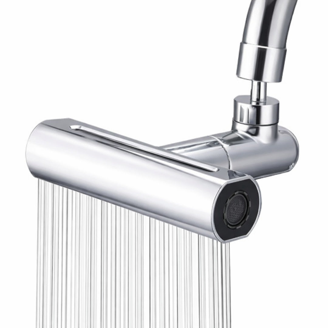 Baterie de bucatarie Macvi® 4 in 1 cu cascada, pivotanta 360°, robinet extensibil multifunctional din otel inoxidabil 304, rezistent la coroziune si uzura